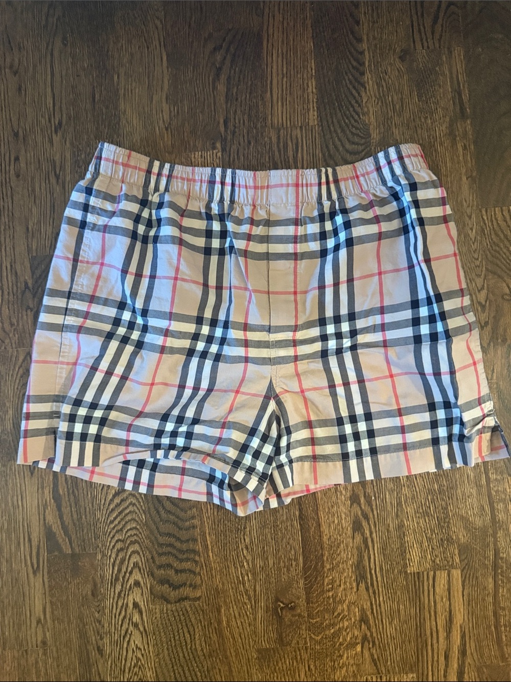 Burberry Plaid Cotton Bermuda Shorts - Beige, Pink, Black
